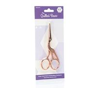 The Quilted Bear Ciseaux à broder en or rose - Ciseaux à broder/ongles de précision en or rose avec lames tranchantes pour la couture et la broderie (11,4 cm)