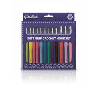 The Quilted Bear Crochet Hooks - Crochets en silicone à poignée souple pour le tricot et le crochet (2mm, 2.5mm, 3mm, 3.5mm, 4mm, 4.5mm, 5mm, 5.5mm, 6mm, 6.5mm, 7mm, 8mm)