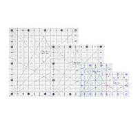 The Quilted Bear Ensemble de rgles de quilting Rgle de matelassage et de couture en acrylique transparent antidrapant (11,4 x 11,4 cm, 15,2 x 15,2 cm, 5,5 x 5,5 cm & 24,1 x 24,1 cm)