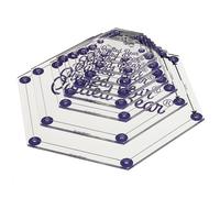 The Quilted Bear Gabarits de Quilting en Hexagone - Lot de 8 Pochoir Acryliques pour Gabarits de Quilting, le patchwork, la couture accessoires mercerie (3/4 pouce - 3 pouces)