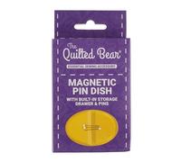 The Quilted Bear Plat à épingles magnétique - Coussin à épingles magnétique avec 25 épingles à Coudre à et Un à épingles en Plastique Pratique pour Les Couture Accessoires mercerie (Jaune)