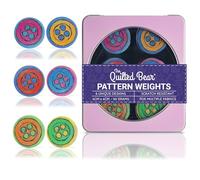 The Quilted Bear Poids De Couture - Ensemble De Poids Pour Tissu Et Couture Résistants Aux Rayures Pour Papier Patron Couture Avec Étui De Rangement (Lenny Cornforth - Boutons)