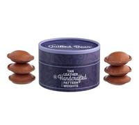 The Quilted Bear Poids en cuir 6 x 40mm - Poids en cuir véritable pour papier patron couture, couper du tissu, poids couture patron avec boîte de rangement (Bronzage)