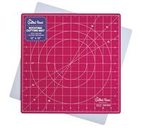 The Quilted Bear Rotating Cutting Mat 12" x 12" - Square 360° Rotating Self Healing Mat with Innovative Locking Mechanism for Quilting & Sewing Your Choice of Colours Available! (Pink)