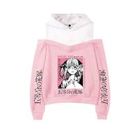 The Quintessential Quintuplets Sweat à Capuche Femmes Filles Hors de l'épaule Sweat à Capuche Anime Imprimer Nakano Nino Pull Nakano Miku Sweat
