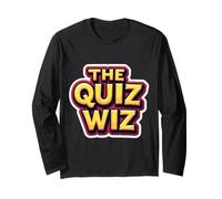 The Quiz Wiz Night Trivia Lover Wizard Funny Game Fun Master Manche Longue
