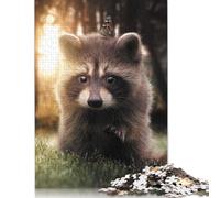 The Raccoon and Butterfly Puzzle 1000 Pièces Educa Jouet en Bois Divertissement Créatif Décoration Intérieure Jeu Éducatif Challenge Toy Adultes & Enfants des 14 Ans 1000pcs (75x50cm)
