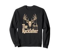 The Rackfather Deer Antlers Funny Hunter Dad Pun Sweatshirt