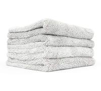 The Rag Company - Eagle Edgeless 500 - Serviettes coréennes Professionnelles en Microfibre 70/30 mélangées Super pelucheuses, 500 g/m², 40,6 x 40,6 cm, Gris Glacier (Lot de 4)