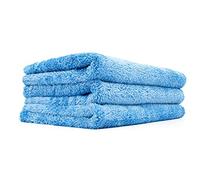 The Rag Company - Eagle Edgeless 500 - Serviettes Professionnelles coréennes 70/30 en Microfibre Super pelucheuse, 500 g/m², 40,6 x 61 cm, Bleu (Lot de 3)