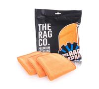 The Rag Company - Lot de 3 serviettes de nettoyage en microfibre FTW de qualité supérieure pour verre, fenêtres, miroirs, surfaces polies - Sans traces, sans rayures, 40,6 x 40,6 cm, orange