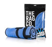 The Rag Company - Serviette de séchage Fine - Microfibre coréenne Ultra absorbante, Bord en Daim, 63,5 x 88,9 cm, Bleu Roi