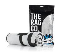 The Rag Company - Serviette de séchage Fine - Microfibre coréenne Ultra absorbante, Bord en Daim, Serviette de séchage de Voiture. 63,5 x 88,9 cm, Gris