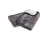 The Rag Company The Gauntlet Lot de 2 Serviettes de séchage en Microfibre coréenne 70/30, conçues pour Une Absorption Rapide - 900 g/m², 38,1 x 61 cm, Gris Glacier + Gris