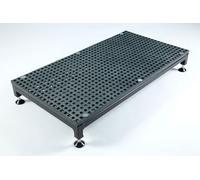 The Ramp People Demi-marche réglable en hauteur avec surface antidérapante en GRP Noir 760 mm x 405 mm