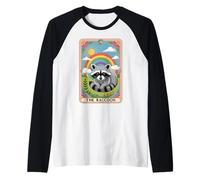 The Raton laveur Tarot Card Hippie Rainbow Funny Raton laveur Manche Raglan