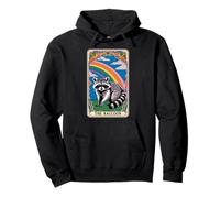 The Raton laveur Tarot Card Hippie Rainbow Funny Raton laveur Sweat à Capuche
