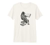 The Raven Book and Inkwell & Plume Edgar Allan Poe Meme T-Shirt Haut de Gamme