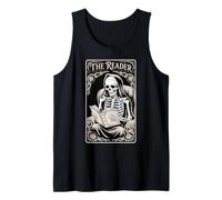 The Reader Book Lover Tarot Style Gothic Story Squelette Débardeur