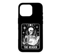 The Reader Skeleton Tarot Card Reading Book Lover Coque pour iPhone 16 Pro