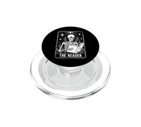 The Reader Skeleton Tarot Card Reading Book Lover PopSockets PopGrip pour MagSafe