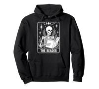 The Reader Skeleton Tarot Card Reading Book Lover Sweat à Capuche