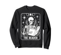 The Reader Skeleton Tarot Card Reading Book Lover Sweatshirt