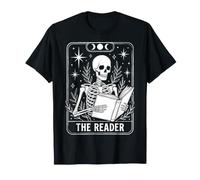 The Reader Skeleton Tarot Card Reading Book Lover T-Shirt