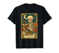 The Reader Squelette Lecture Livres Tarot Carte Dark Academia T-Shirt
