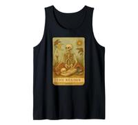 The Reader Squelette Tarot Vintage Book Lover Débardeur
