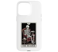The Reader Tarot Card Funny Book Lover Livre de Lecture Squelette Coque pour iPhone 15 Pro Max