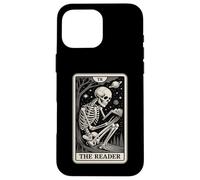 The Reader Tarot Card Funny Book Lover Livre de Lecture Squelette Coque pour iPhone 16 Pro Max