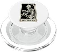 The Reader Tarot Card Funny Book Lover Livre de Lecture Squelette PopSockets PopGrip pour MagSafe
