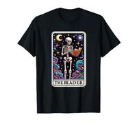 The Reader Tarot Card Squelette Amusant Halloween Book Lovers T-Shirt