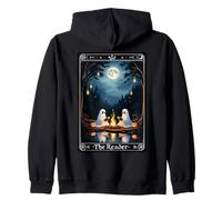 The Reader Tarot Classique Deux fantômes lisant Halloween Vibe Sweat à Capuche