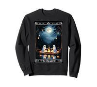 The Reader Tarot Classique Deux fantômes lisant Halloween Vibe Sweatshirt