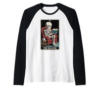 The Reader Tarot Livre de Lecture drôle Squelette Manche Raglan
