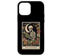 The Reader Tarot Skeleton Moon Floral Book Lover Coque pour iPhone 12 Mini