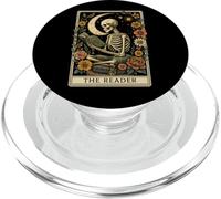 The Reader Tarot Skeleton Moon Floral Book Lover PopSockets PopGrip pour MagSafe