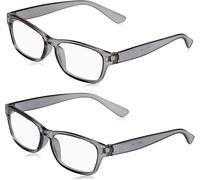The Reading Glasses Company 2 Pack Grey For Men ' S Women Optical Power 0 Kg Lunettes De Lecture Gris Lecteurs Valeur Set De 2 Hommes Femmes Rr77-7 +2,00 Mixte (Lot De 1)