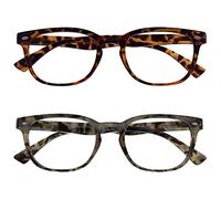 The Reading Glasses Company La Société Lunettes De Lecture Brun & Gris Lecteurs Valeur Pack 2 Gregory Peck Style Hommes Femmes RR14-2T7 +1,00