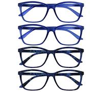 The Reading Glasses Company La Société Lunettes De Lecture Hommes Grand Bleu Lecteurs Valeur Pack 4 Designer Style Charnières Ressort RRRR51-333T3T +1,00