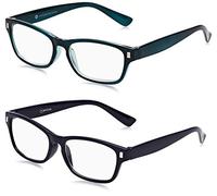 The Reading Glasses Lunettes de Lecture Bleu Foncé Aigue-Marine Lecteurs Valeur Set de 2 Hommes Femmes RR77-3Q +3,50