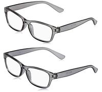 The Reading Glasses Lunettes de Lecture Gris Lecteurs Valeur Set de 2 Hommes Femmes RR77-7 +1,00