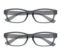 The Reading Glasses Lunettes de Lecture Gris Lecteurs Valeur Set de 2 Hommes Femmes RR77-7 +3,00 Magnification