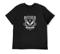 The Real Butcher T-Shirt Men's T-Shirts are Naturally Comfortable and Chic Black XL