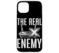 The Real Enemy Lag Funny Gamer Jeux vidéo Humour Coque pour iPhone 15 Plus