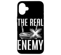 The Real Enemy Lag Funny Gamer Jeux vidéo Humour Coque pour iPhone 16 Plus