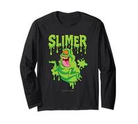 The Real Ghostbusters Ecto Green Slimer Retro 80's Cartoon Manche Longue
