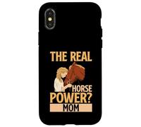 The Real Horse Power Mom Horse Mom Coque pour iPhone X/XS